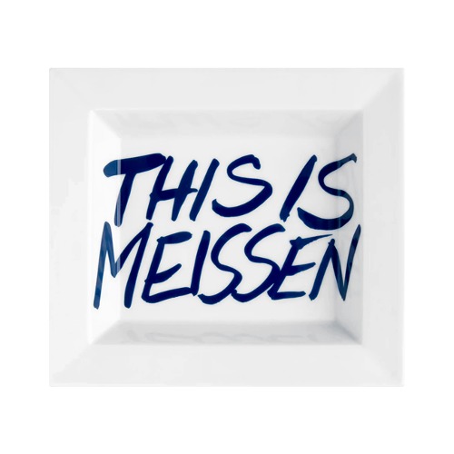 마이센 스퀘어 플레이트(L) This is Meissen